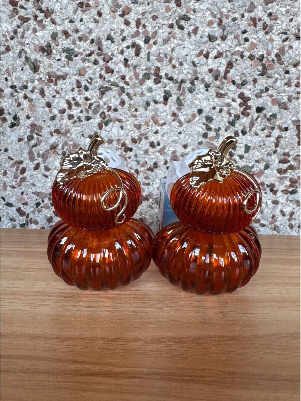 Bath & Body Works Stacked Pumpkins Wallflowers Plug Set of 2 Fall Decor